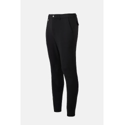 Pantalón de equitación Horze Grand Prix Pro para hombre con grip en las rodillas Negro