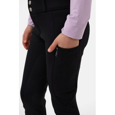Pantalón Horze Young Rider Chara full grip Negro