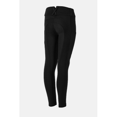 Pantalón Horze Young Rider Chara full grip Negro