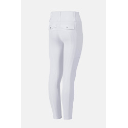 Pantalón híbrido Horze Young Rider Anya full grip Blanco brillante