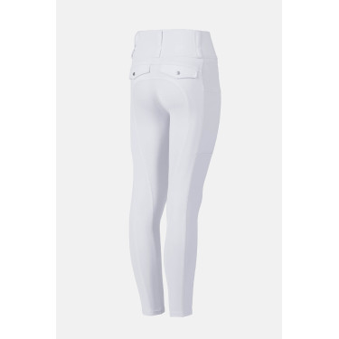 Pantalón híbrido Horze Young Rider Anya full grip Blanco brillante