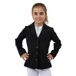 Chaqueta de concurso Horze Young Rider Tilda para niño Negro