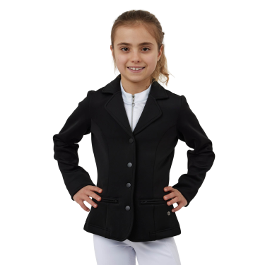 Chaqueta de concurso Horze Young Rider Tilda para niño Negro