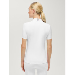 Polo de concurso Selma Tommy Hilfiger Equestrian de manga corta para mujer Blanco óptico