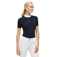 Polo de concurso Selma Tommy Hilfiger Equestrian de manga corta para mujer Cielo del desierto Azul