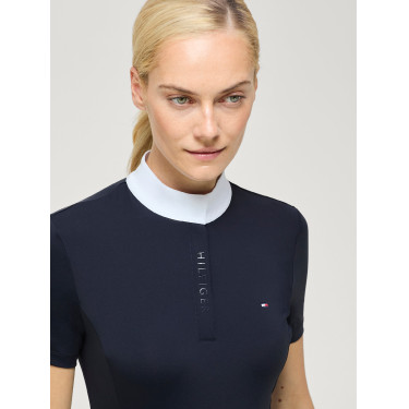 Polo de concurso Selma Tommy Hilfiger Equestrian de manga corta para mujer Cielo del desierto Azul Polo de concurso Selma Tommy Hilfiger Equestrian de manga corta para mujer Cielo del desierto Azul