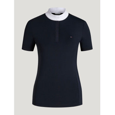 Polo de concurso Selma Tommy Hilfiger Equestrian de manga corta para mujer Cielo del desierto Azul Polo de concurso Selma Tommy Hilfiger Equestrian de manga corta para mujer Cielo del desierto Azul
