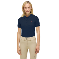 Polo de manga corta Tommy Hilfiger Equestrian para mujer Cielo del desierto Azul