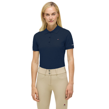 Polo de manga corta Tommy Hilfiger Equestrian para mujer Cielo del desierto Azul
