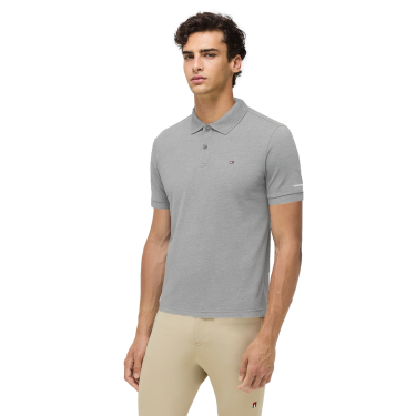 Polo de manga corta Tommy Hilfiger Equestrian hombre Gris mezclado