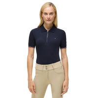 Polo con cremallera Anaheim Tommy Hilfiger Equestrian para mujer Cielo del desierto Azul