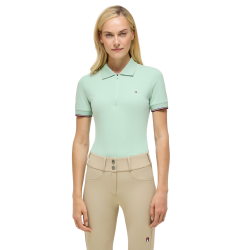 Polo con cremallera Anaheim Tommy Hilfiger Equestrian para mujer Menta Belair Verde