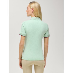 Polo con cremallera Anaheim Tommy Hilfiger Equestrian para mujer Menta Belair Verde