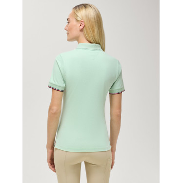 Polo con cremallera Anaheim Tommy Hilfiger Equestrian para mujer Menta Belair Verde