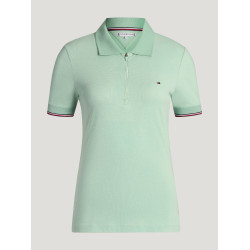 Polo con cremallera Anaheim Tommy Hilfiger Equestrian para mujer Menta Belair Verde