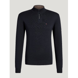 Jersey 1/4 cremallera para hombre Tommy Hilfiger Equestrian Irvine Cielo del desierto Azul