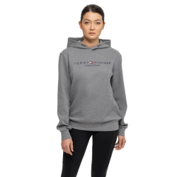 Sudadera con capucha para mujer Tommy Hilfiger Equestrian Gris mezclado
