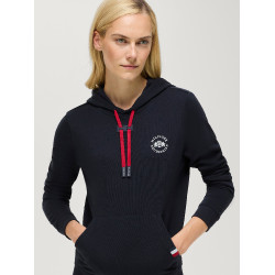 Sudadera con capucha Laguna Tommy Hilfiger Equestrian para mujer con logotipo Cielo del desierto Azul