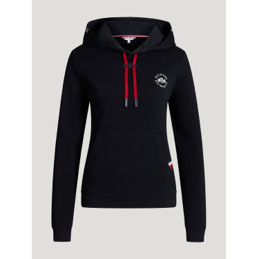 Sudadera con capucha Laguna Tommy Hilfiger Equestrian para mujer con logotipo Cielo del desierto Azul