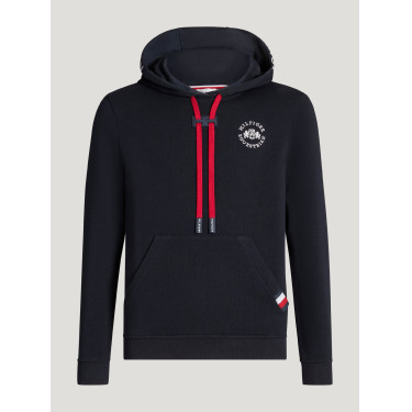 Sudadera con capucha Laguna Tommy Hilfiger Equestrian Young Rider con logo Cielo del desierto Azul