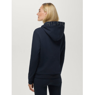 Sudadera con capucha con strass Hollywood Tommy Hilfiger Equestrian mujer Cielo del desierto Azul