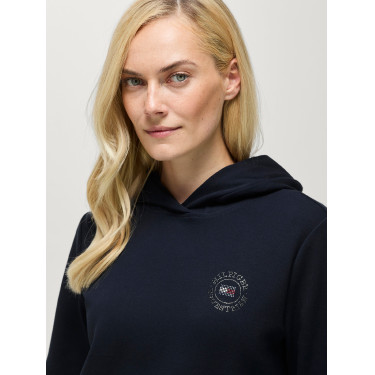 Sudadera con capucha con strass Hollywood Tommy Hilfiger Equestrian mujer Cielo del desierto Azul