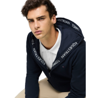 Sudadera con capucha con cremallera Tommy Hilfiger Equestrian Ventura para hombre Cielo del desierto Azul