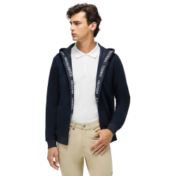 Sudadera con capucha con cremallera Tommy Hilfiger Equestrian Ventura para hombre Cielo del desierto Azul