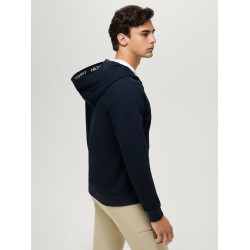 Sudadera con capucha con cremallera Tommy Hilfiger Equestrian Ventura para hombre Cielo del desierto Azul