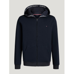 Sudadera con capucha con cremallera Tommy Hilfiger Equestrian Ventura para hombre Cielo del desierto Azul