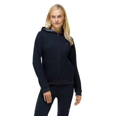 Sudadera con capucha y cremallera Beverly Tommy Hilfiger Equestrian para mujer Cielo del desierto Azul