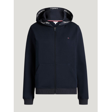 Sudadera con capucha y cremallera Beverly Tommy Hilfiger Equestrian para mujer Cielo del desierto Azul