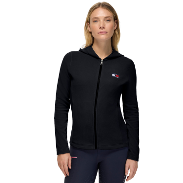 Sudadera con capucha con cremallera Tommy Hilfiger Equestrian para mujer Whitney Cielo del desierto Azul Sudadera con capucha con cremallera Tommy Hilfiger Equestrian para mujer Whitney Cielo del desierto Azul