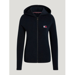 Sudadera con capucha con cremallera Tommy Hilfiger Equestrian para mujer Whitney Cielo del desierto Azul Sudadera con capucha con cremallera Tommy Hilfiger Equestrian para mujer Whitney Cielo del desierto Azul