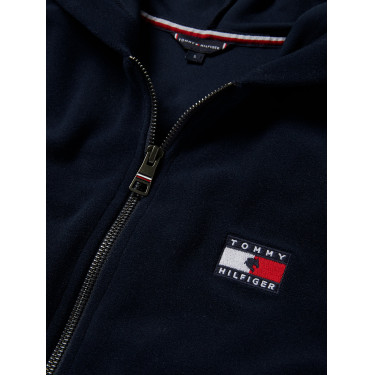 Sudadera con capucha con cremallera Tommy Hilfiger Equestrian para mujer Whitney Cielo del desierto Azul Sudadera con capucha con cremallera Tommy Hilfiger Equestrian para mujer Whitney Cielo del desierto Azul
