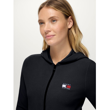 Sudadera con capucha con cremallera Tommy Hilfiger Equestrian para mujer Whitney Cielo del desierto Azul Sudadera con capucha con cremallera Tommy Hilfiger Equestrian para mujer Whitney Cielo del desierto Azul