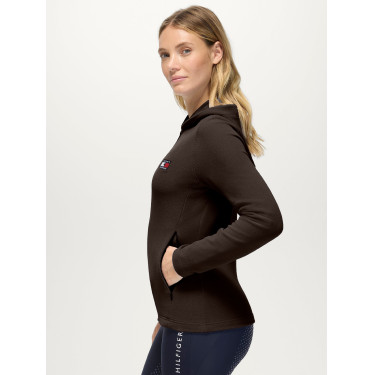 Sudadera con capucha con cremallera Tommy Hilfiger Equestrian para mujer Whitney Brookwood Marr&amp;amp;amp;oacute;n