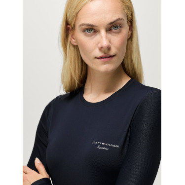 Camiseta Adel Sunguard de manga larga Tommy Hilfiger Equestrian para mujer Cielo del desierto Azul