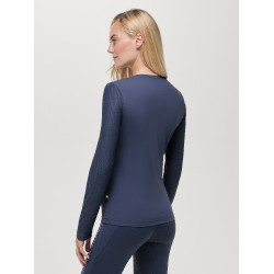 Camiseta Adel Sunguard de manga larga Tommy Hilfiger Equestrian para mujer Índigo desteñido