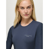 Camiseta Adel Sunguard de manga larga Tommy Hilfiger Equestrian para mujer Índigo desteñido