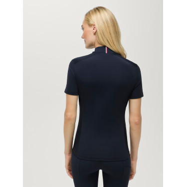 Camiseta de entrenamiento Tommy Hilfiger Equestrian Palma 1/4 Zip para mujer de manga corta Cielo del desierto Azul Camiseta de entrenamiento Tommy Hilfiger Equestrian Palma 1/4 Zip para mujer de manga corta Cielo del desierto Azul