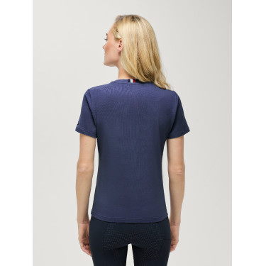 Camiseta de manga corta Pasadena Tommy Hilfiger Equestrian mujer Índigo desteñido Azul