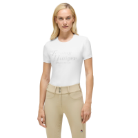 Camiseta de manga corta con strass Tommy Hilfiger Equestrian Malibu para mujer Blanco óptico