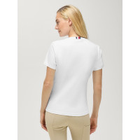 Camiseta de manga corta con strass Tommy Hilfiger Equestrian Malibu para mujer Blanco óptico