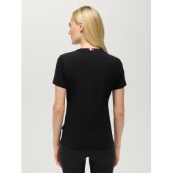 Camiseta de manga corta con strass Tommy Hilfiger Equestrian Malibu para mujer Negro