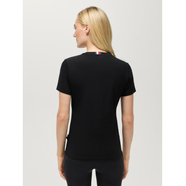 Camiseta de manga corta con strass Tommy Hilfiger Equestrian Malibu para mujer Negro Camiseta de manga corta con strass Tommy Hilfiger Equestrian Malibu para mujer Negro