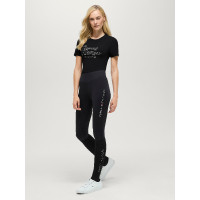 Camiseta de manga corta con strass Tommy Hilfiger Equestrian Malibu para mujer Negro Camiseta de manga corta con strass Tommy Hilfiger Equestrian Malibu para mujer Negro