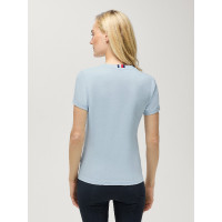 Camiseta de manga corta con strass Tommy Hilfiger Equestrian Malibu para mujer Blanco óptico