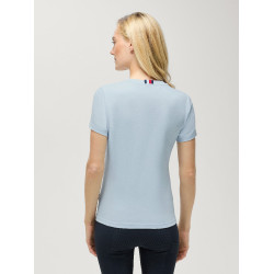 Camiseta de manga corta con strass Tommy Hilfiger Equestrian Malibu para mujer Azul Sweet