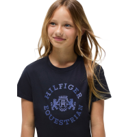 Camiseta de manga corta Tommy Hilfiger Equestrian Pasadena Young Rider Cielo del desierto Azul